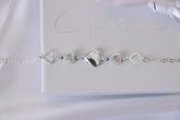 CRYSTAL FIVE HEART'S BRACELET