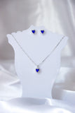 BLUE SAPPHIRE HEART SET