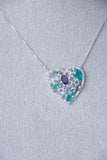 COLOURFUL MULTI-STONE HEART NECKLACE