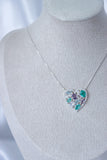 COLOURFUL MULTI-STONE HEART NECKLACE