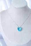 BLUE ZIRCON HEART NECKLACE