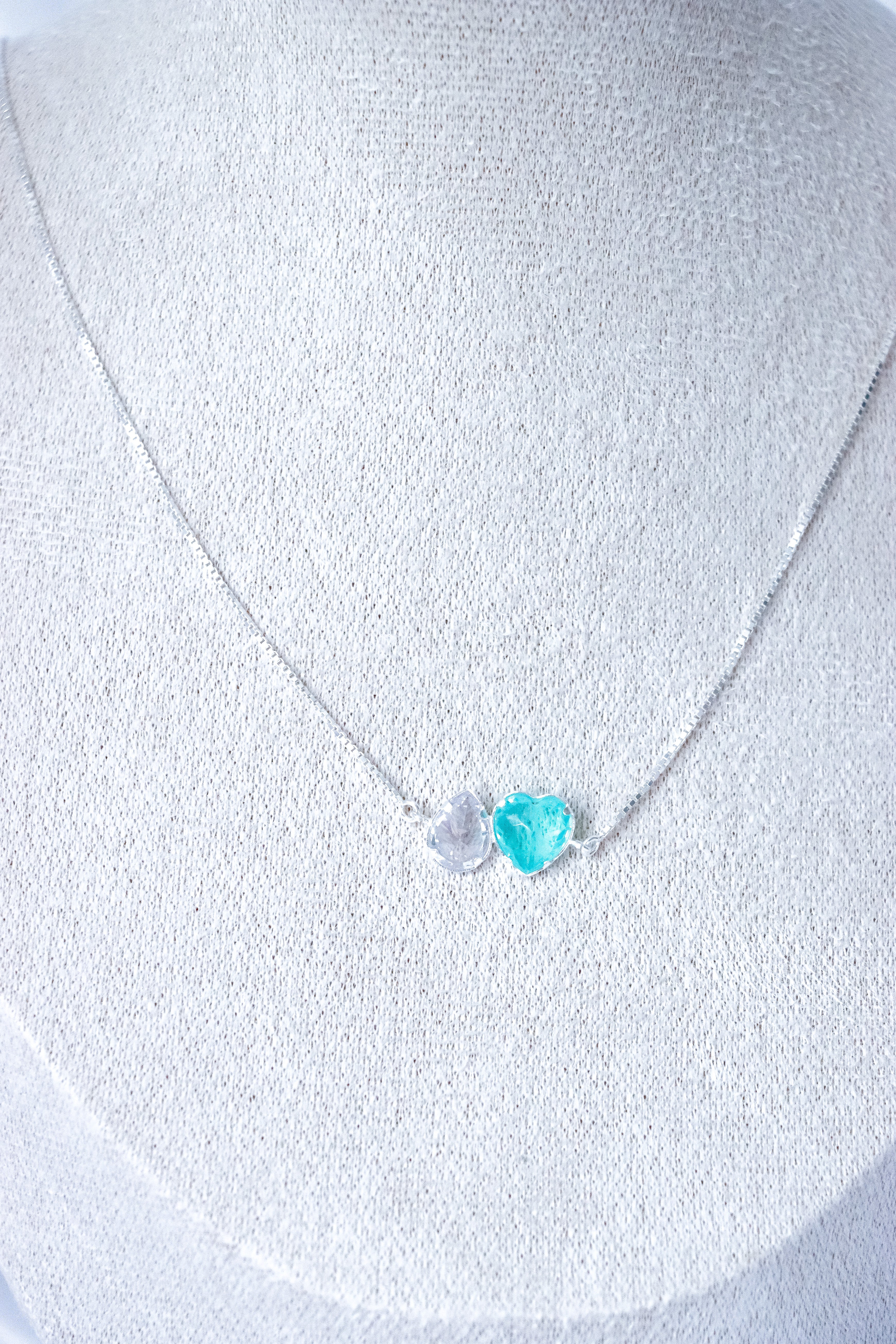 CRYSTAL TOURMALINE HEART NECKLACE