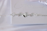 CRYSTAL FIVE HEART'S BRACELET