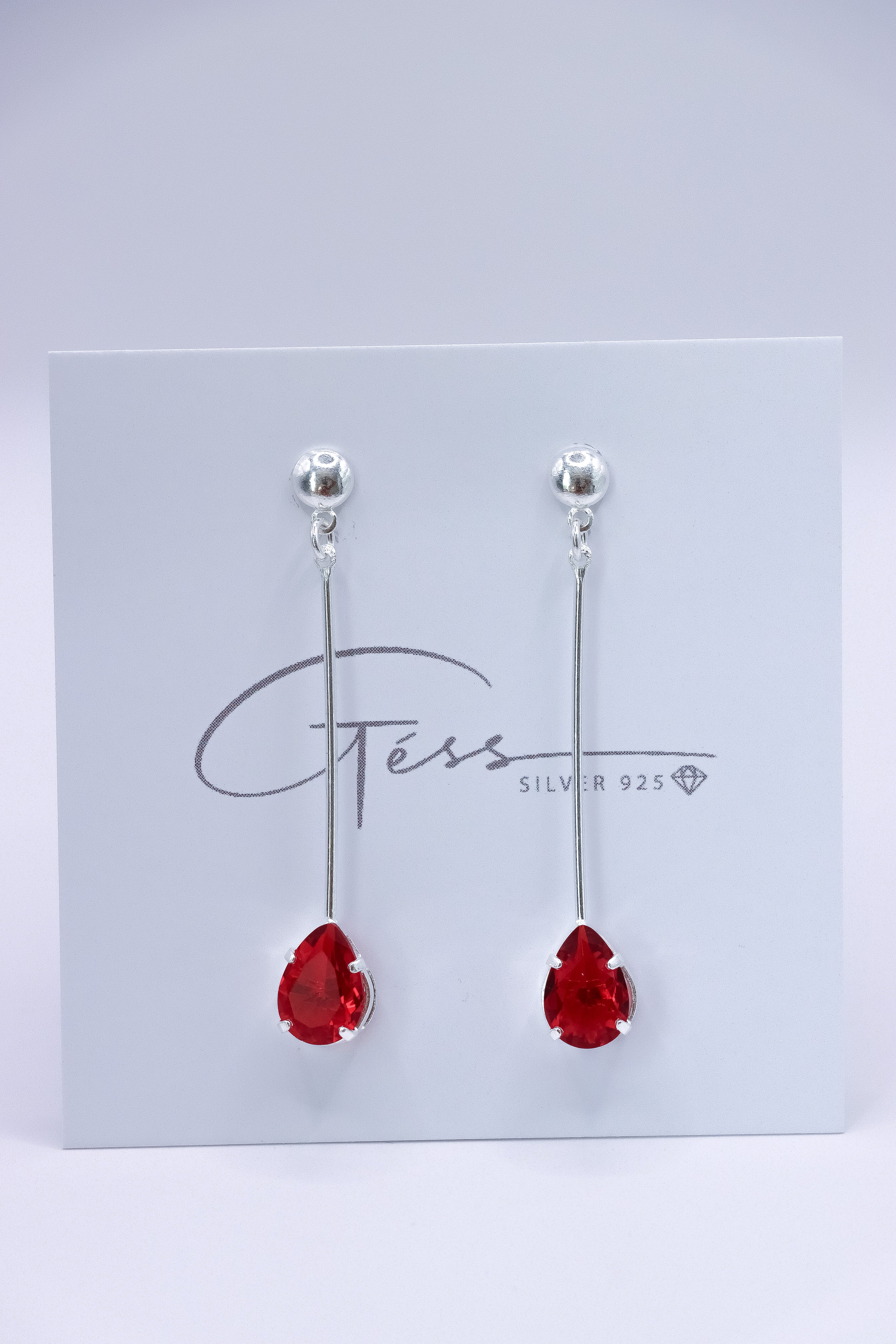 RUBY DIAMOND DROP EARRING