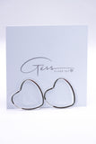 CLASSIC HOOP PLAIN HEART EARRING 20MM