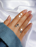 ADJUSTABLE DOUBLE HEART RING