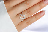 GEOMETRICAL RHOMBUS RING